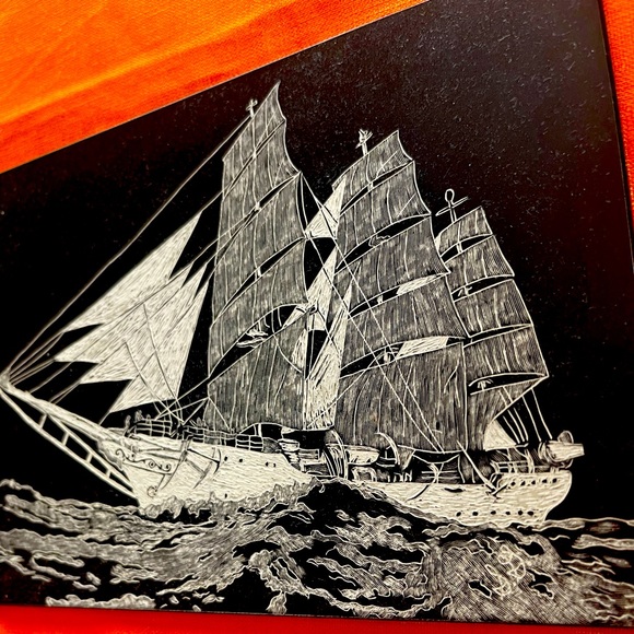 5x7 scratchboard art hand carved original - Picture 3 of 3